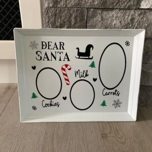 Santa Tray Reclaimed Metal Tray